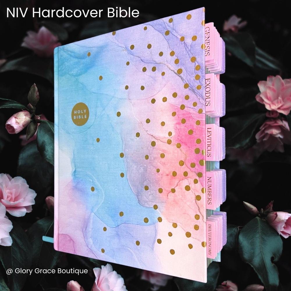 Hand-tabbed Bible. NIV journaling bible Faith based Christmas Gift